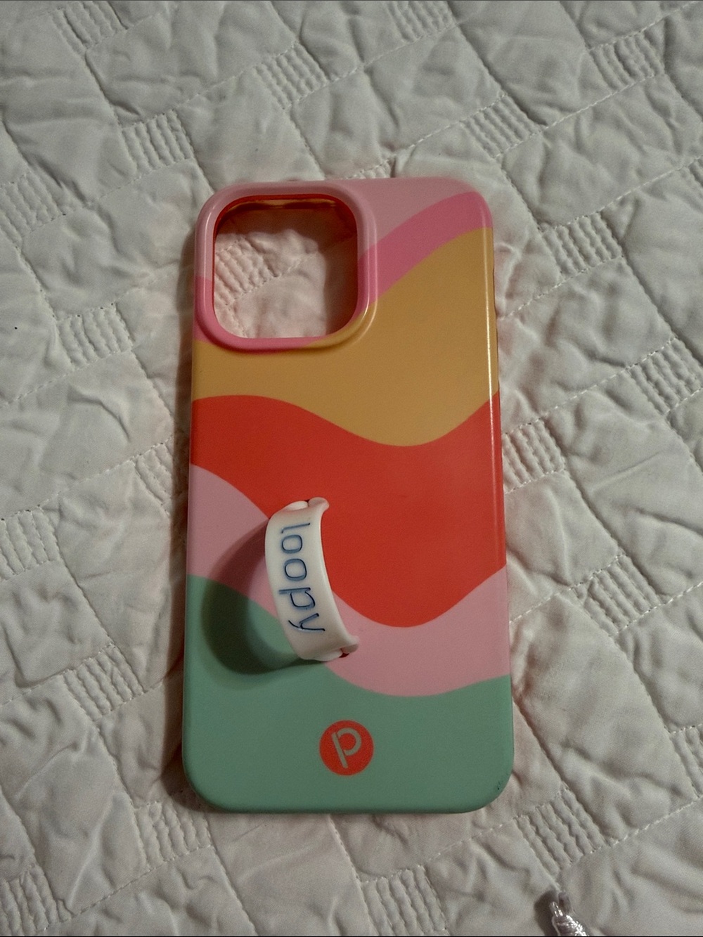 Looped Grip Multi-Color Phone Case - Pink, Coral & Mint